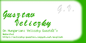 gusztav veliczky business card